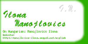 ilona manojlovics business card